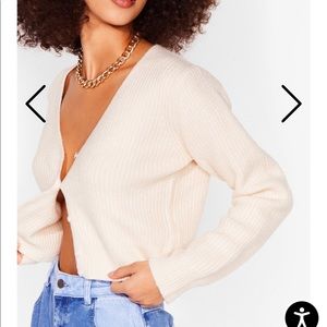 NWT! Knitted Cropped Cardigan
